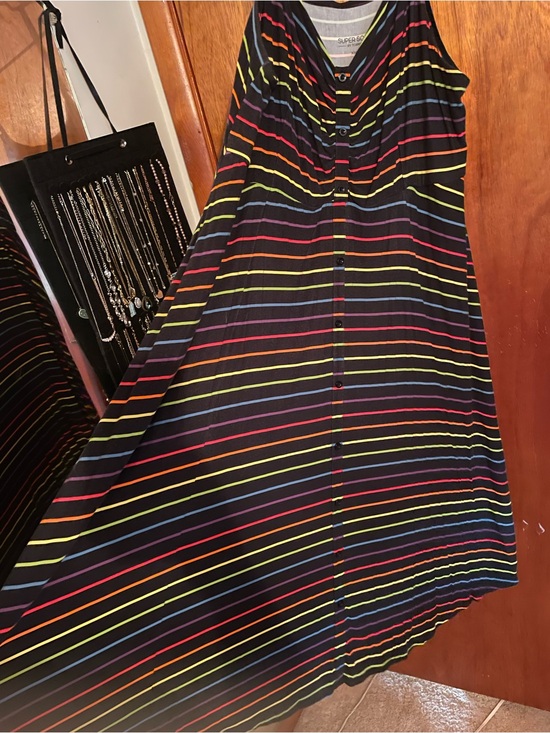 torrid Dresses & Skirts - Black Rainbow-Striped dress